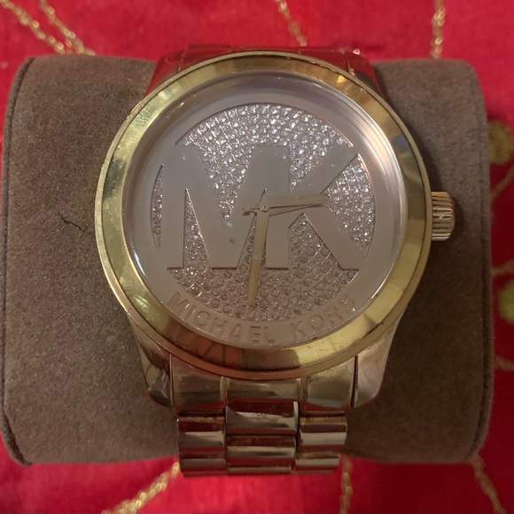 MICHAEL KORS Lennox Pavé Logo Rose Gold-Tone Watch - Picture 2 of 12